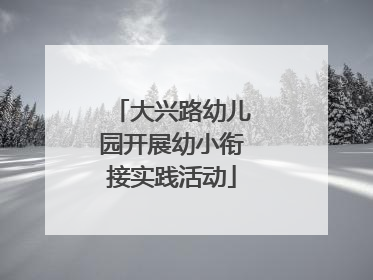 大兴路幼儿园开展幼小衔接实践活动