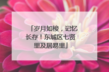 岁月如梭，记忆长存！东城区七贤里及居易里