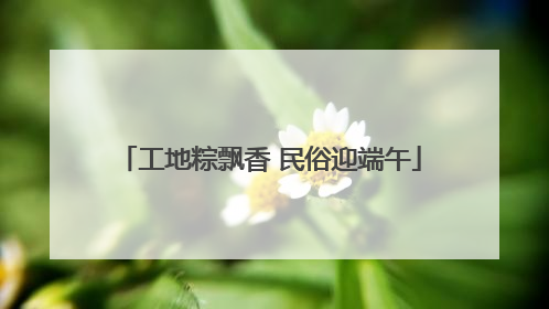 工地粽飘香 民俗迎端午
