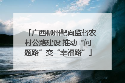 广西柳州靶向监督农村公路建设 推动“问题路”变“幸福路”