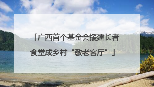 广西首个基金会援建长者食堂成乡村“敬老客厅”