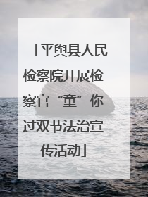 平舆县人民检察院开展检察官“童”你过双节法治宣传活动