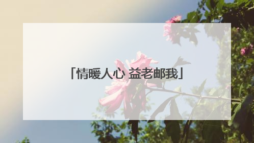 情暖人心 益老邮我