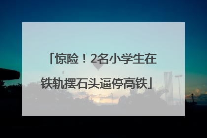 惊险！2名小学生在铁轨摆石头逼停高铁