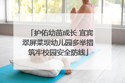 护佑幼苗成长 宜宾翠屏菜坝幼儿园多举措筑牢校园安全防线