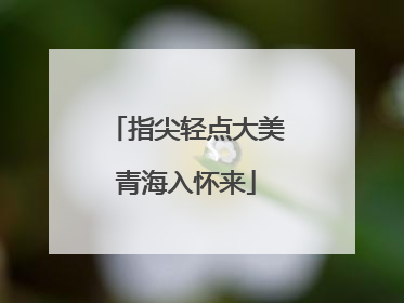 指尖轻点大美青海入怀来
