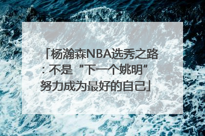 杨瀚森NBA选秀之路：不是“下一个姚明” 努力成为最好的自己
