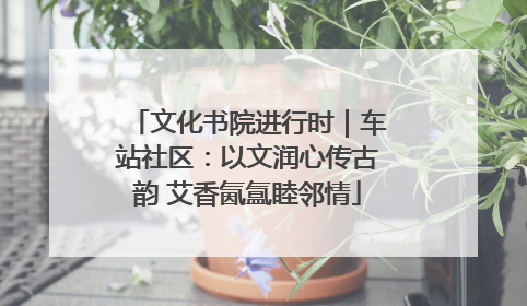 文化书院进行时｜车站社区：以文润心传古韵 艾香氤氲睦邻情