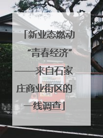 新业态燃动“青春经济”——来自石家庄商业街区的一线调查