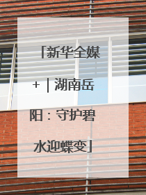 新华全媒+｜湖南岳阳：守护碧水迎蝶变