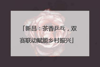 新昌：茶香乒乓，双赛联动赋能乡村振兴