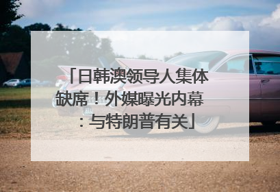 日韩澳领导人集体缺席！外媒曝光内幕：与特朗普有关