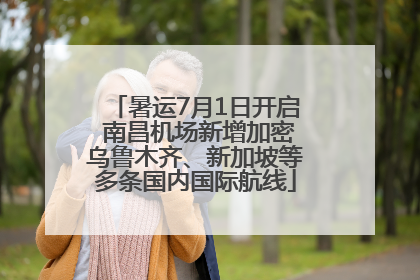 暑运7月1日开启 南昌机场新增加密乌鲁木齐、新加坡等多条国内国际航线