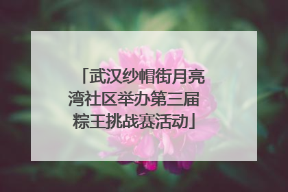 武汉纱帽街月亮湾社区举办第三届粽王挑战赛活动