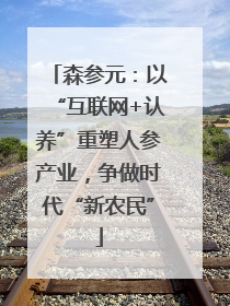森参元：以“互联网+认养”重塑人参产业，争做时代“新农民”