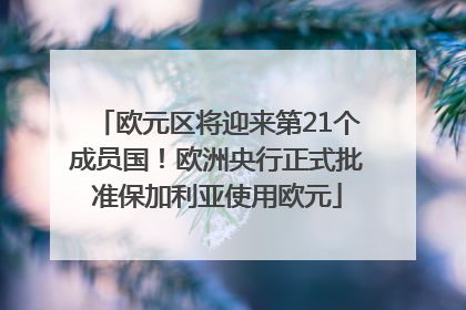欧元区将迎来第21个成员国！欧洲央行正式批准保加利亚使用欧元