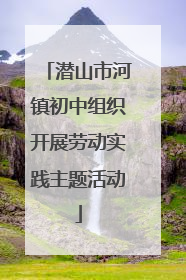 潜山市河镇初中组织开展劳动实践主题活动