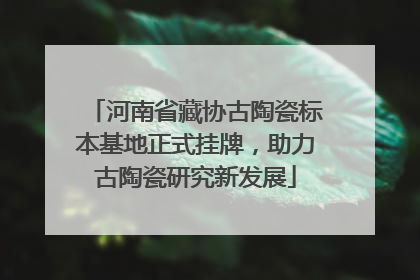 河南省藏协古陶瓷标本基地正式挂牌，助力古陶瓷研究新发展