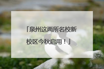 泉州这两所名校新校区今秋启用！