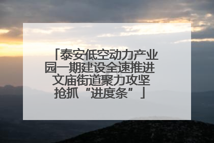 泰安低空动力产业园一期建设全速推进 文庙街道聚力攻坚抢抓“进度条”