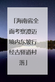 海南省全面考察澄迈境内东坡行经古驿道村落