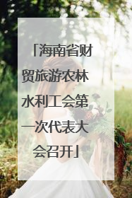 海南省财贸旅游农林水利工会第一次代表大会召开