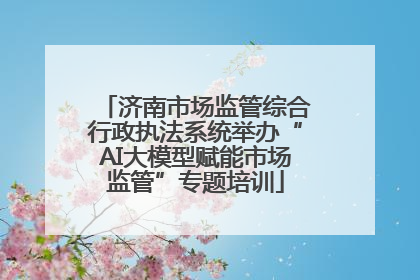 济南市场监管综合行政执法系统举办“AI大模型赋能市场监管”专题培训