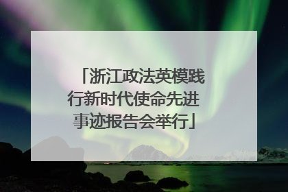 浙江政法英模践行新时代使命先进事迹报告会举行