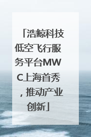 浩鲸科技低空飞行服务平台MWC上海首秀，推动产业创新