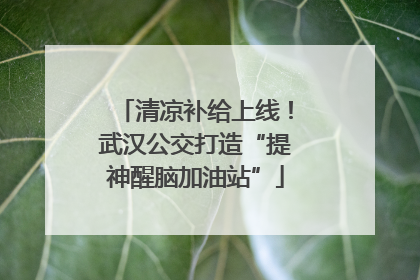 清凉补给上线！武汉公交打造“提神醒脑加油站”