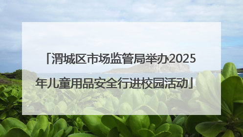 渭城区市场监管局举办2025年儿童用品安全行进校园活动