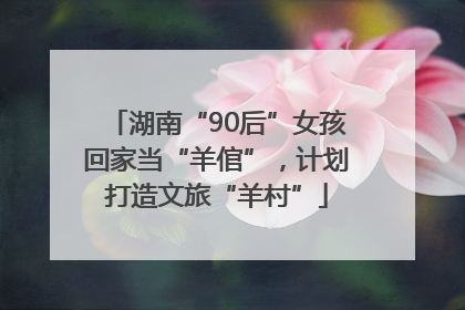 湖南“90后”女孩回家当“羊倌”，计划打造文旅“羊村”