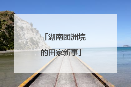湖南团洲垸的田家新事
