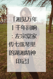 湘见万年丨千年回响：左宗棠家传七弦琴里的湖湘精神印记