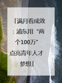 满月看成效：浦东用“两个100万”点亮青年人才梦想