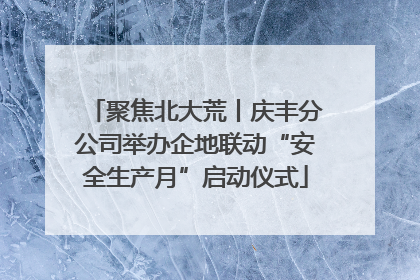 聚焦北大荒丨庆丰分公司举办企地联动“安全生产月”启动仪式