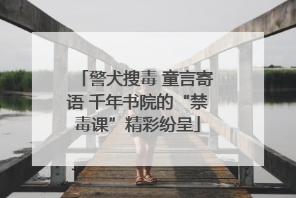 警犬搜毒 童言寄语 千年书院的“禁毒课”精彩纷呈