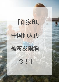 许家印、中国恒大再被签发限消令！