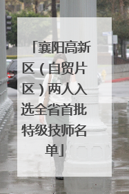 襄阳高新区（自贸片区）两人入选全省首批特级技师名单