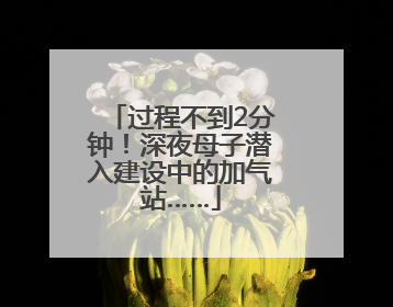 过程不到2分钟！深夜母子潜入建设中的加气站……