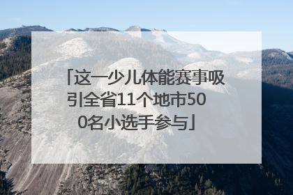 这一少儿体能赛事吸引全省11个地市500名小选手参与