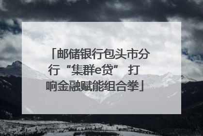 邮储银行包头市分行“集群e贷” 打响金融赋能组合拳