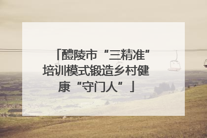 醴陵市“三精准”培训模式锻造乡村健康“守门人”
