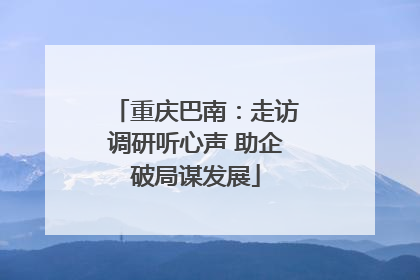 重庆巴南：走访调研听心声 助企破局谋发展