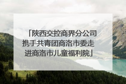 陕西交控商界分公司携手共青团商洛市委走进商洛市儿童福利院