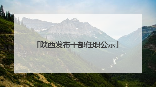 陕西发布干部任职公示