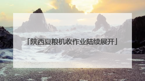 陕西夏粮机收作业陆续展开