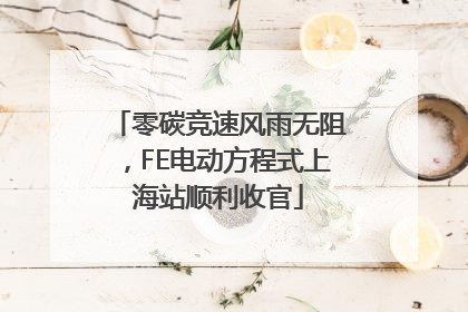 零碳竞速风雨无阻，FE电动方程式上海站顺利收官