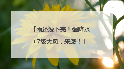 雨还没下完！强降水+7级大风，来袭！