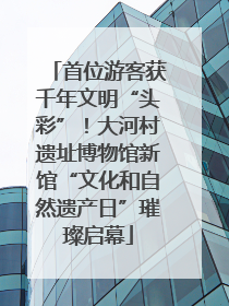 首位游客获千年文明“头彩”！大河村遗址博物馆新馆“文化和自然遗产日”璀璨启幕